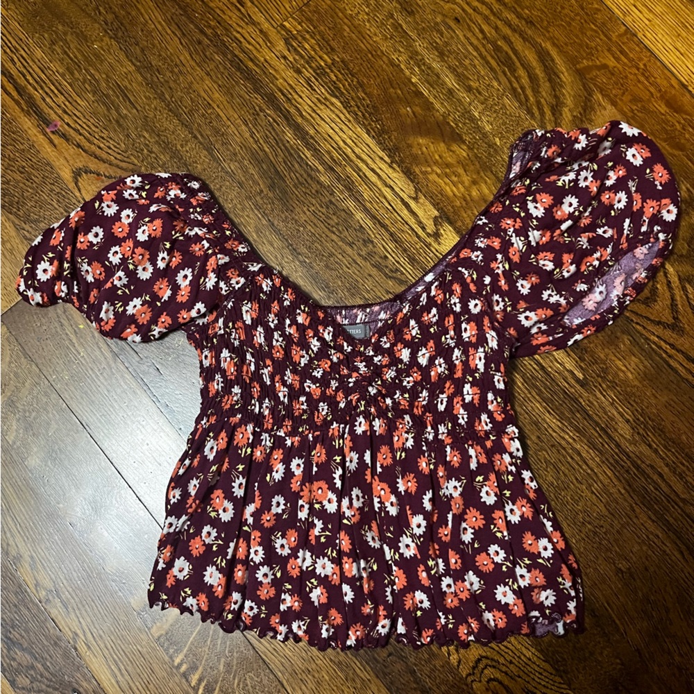 Burgundy Urban Outfitters crop top